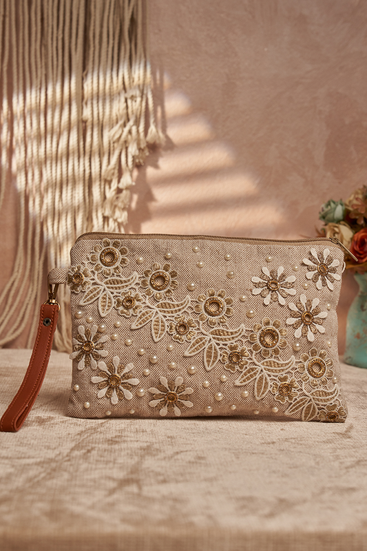 Pearl Bloom Clutch
