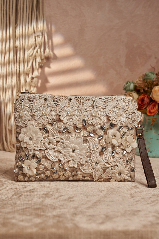 Leather Foldover Clutch