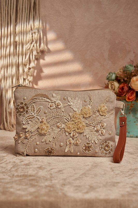Crochet Raffia Clutch