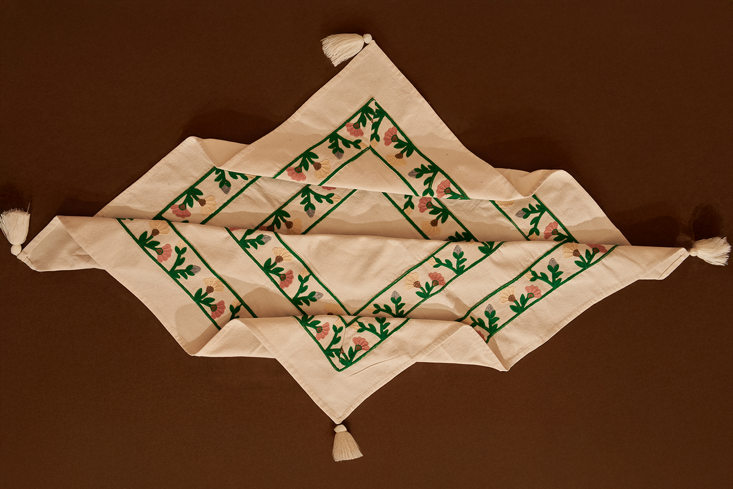 Handcrafted Floral Runner