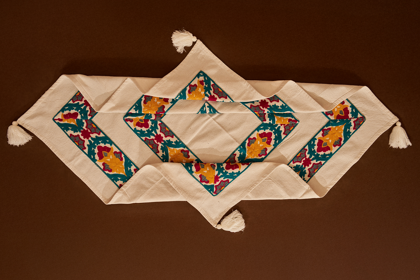 Handcrafted Floral Runner