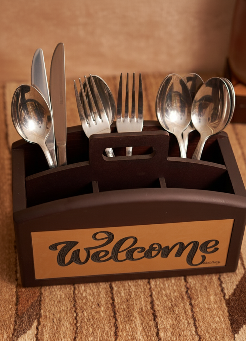 Wooden Holder (Welcome)